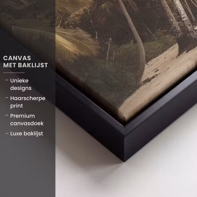 Canvas met lijst - Eiland - Palmboom - Zee — 5