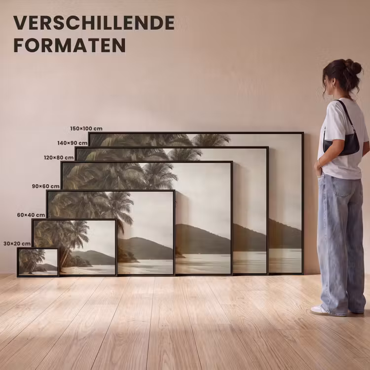 Canvas met lijst - Eiland - Palmboom - Zee — 7