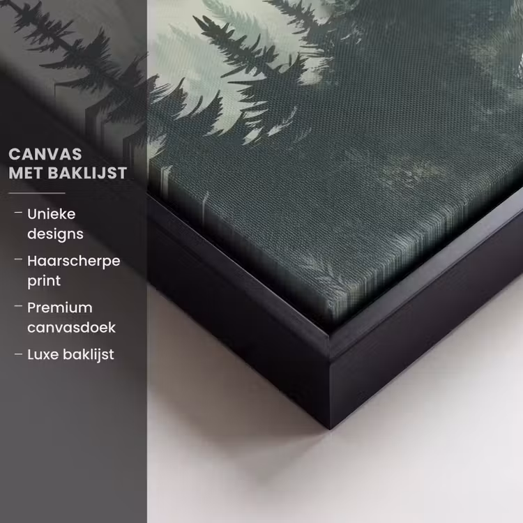 Canvas met lijst - Pad - Bomen - Bos - Illustratie — 5
