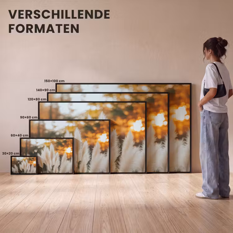 Canvas met lijst - Pampasgras - Pluimen - Sierlijk — 7
