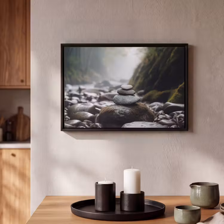 Canvas met lijst - Stenen - Stapel - Natuur — 2