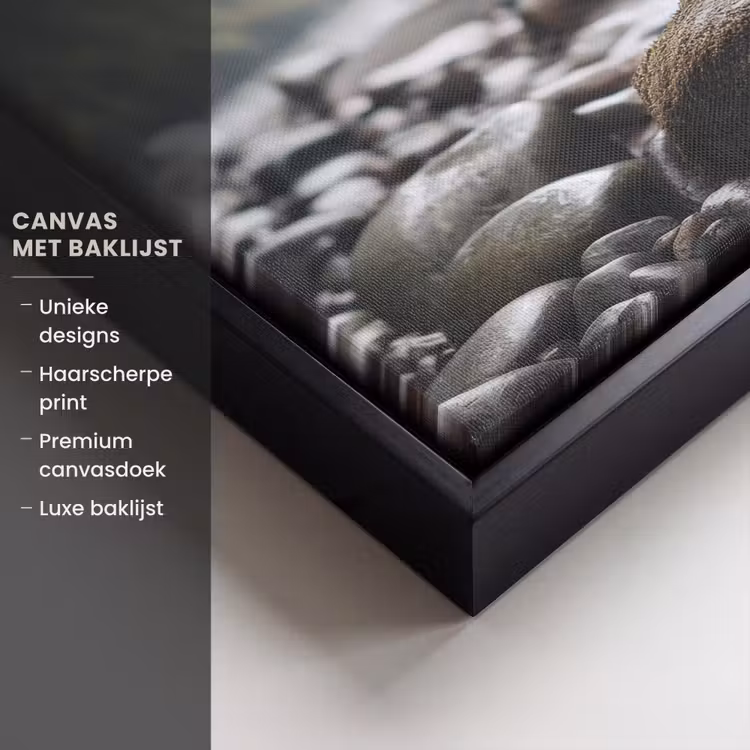 Canvas met lijst - Stenen - Stapel - Natuur — 5