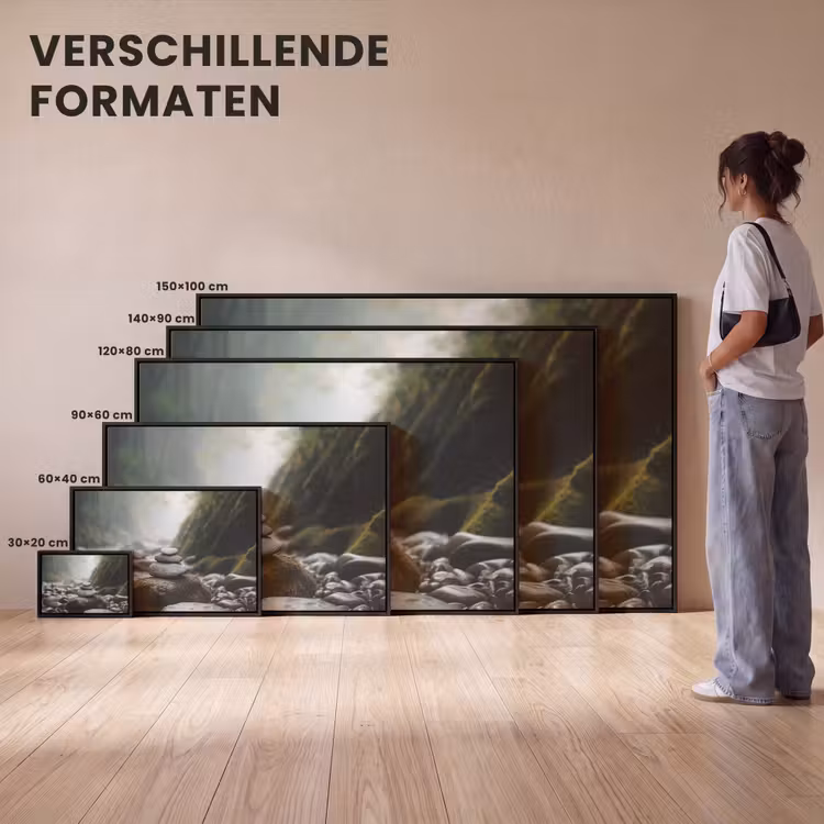 Canvas met lijst - Stenen - Stapel - Natuur — 7