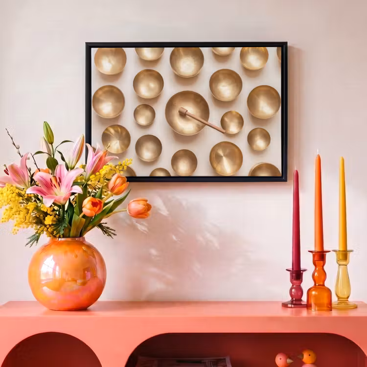 Canvas met lijst - Symmetrisch - Goud - Brons - Balans — 4