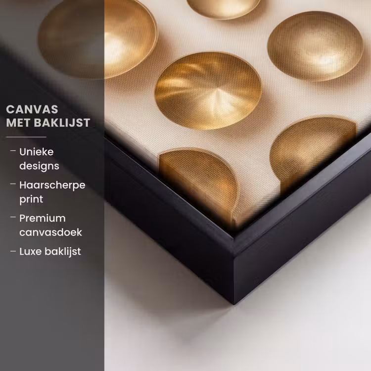 Canvas met lijst - Symmetrisch - Goud - Brons - Balans — 5