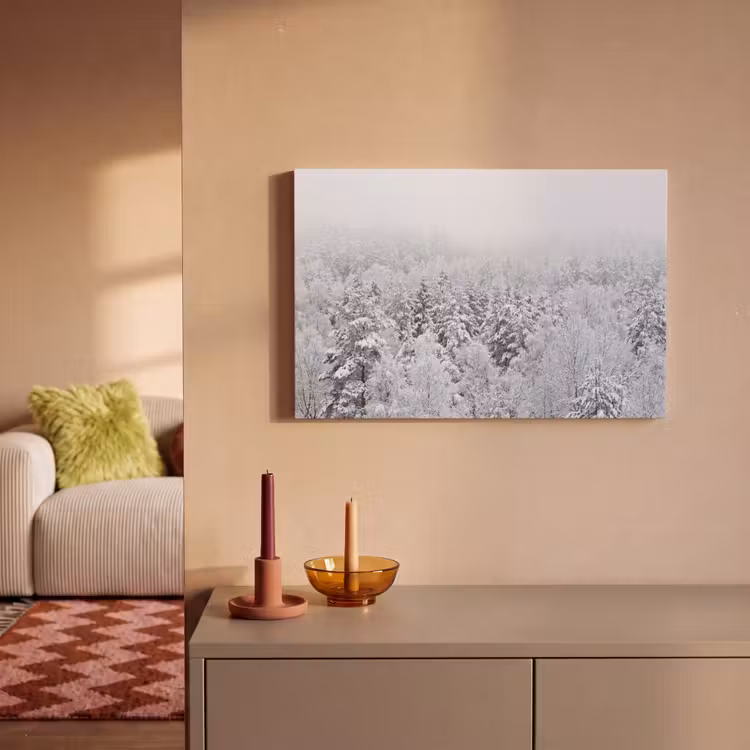 Canvas schilderij - Bos - Sneeuw - Winter - Natuur - Wit — 2