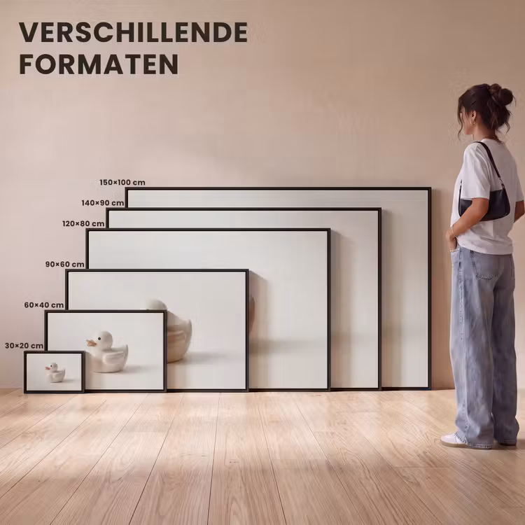 Canvas met lijst - Badeend - Minimalistisch - Wit — 7