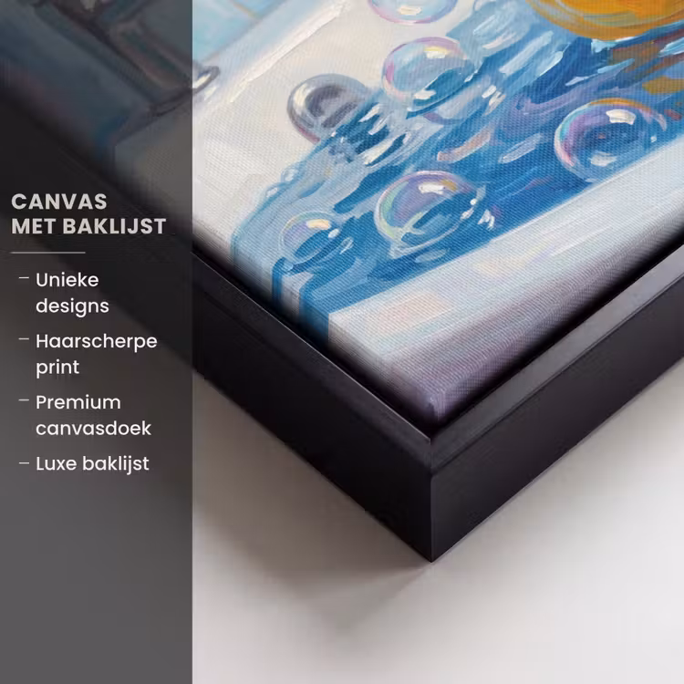 Canvas met lijst - Creatief - Badeend - Kleurrijk — 5