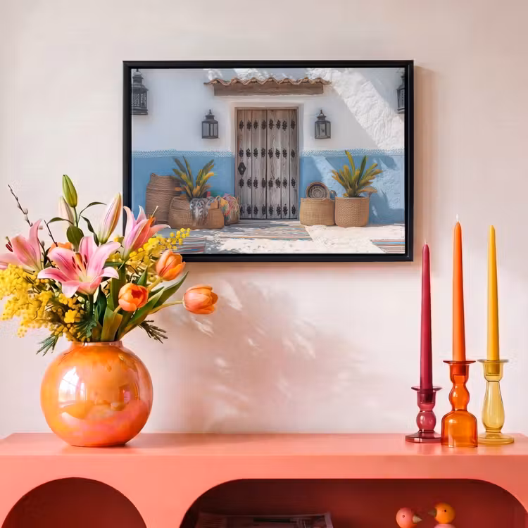 Canvas met lijst - Deur - Manden - Planten — 4