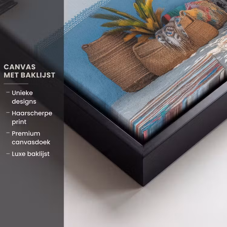 Canvas met lijst - Deur - Manden - Planten — 5
