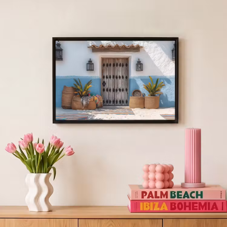 Canvas met lijst - Deur - Manden - Planten — 8