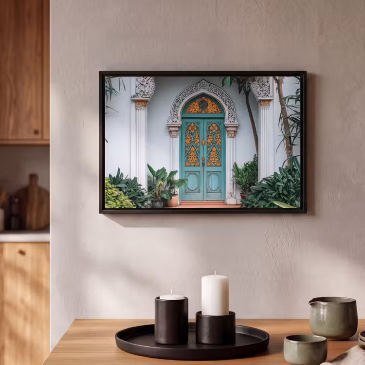 Canvas met lijst - Deur - Patronen - Planten — 2