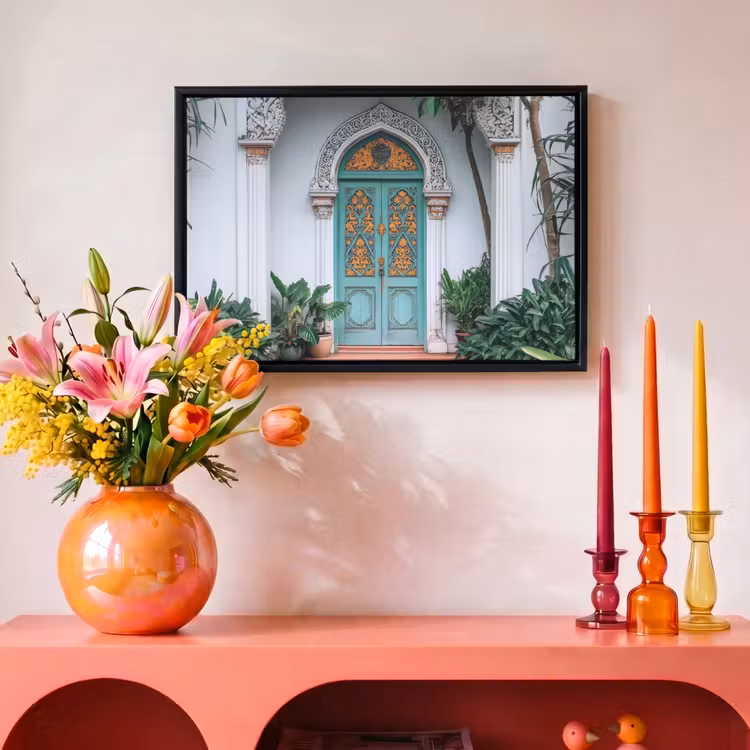 Canvas met lijst - Deur - Patronen - Planten — 4