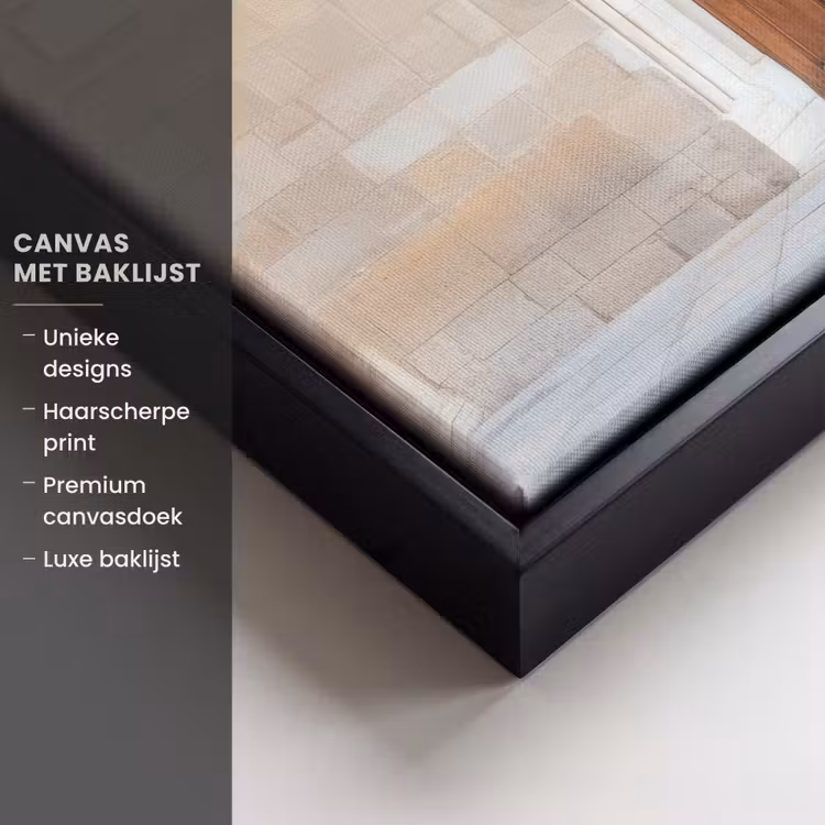 Canvas met lijst - Houten - Deur - Lantaarn — 5