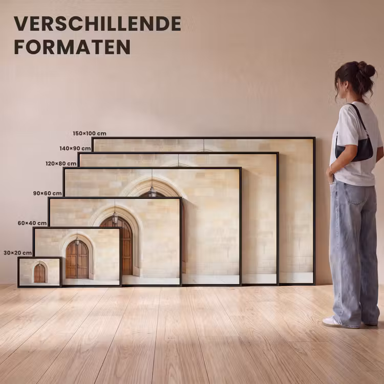 Canvas met lijst - Houten - Deur - Lantaarn — 7