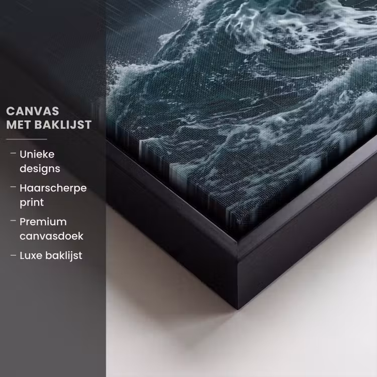 Canvas met lijst - Storm - Badeend - Golven — 5