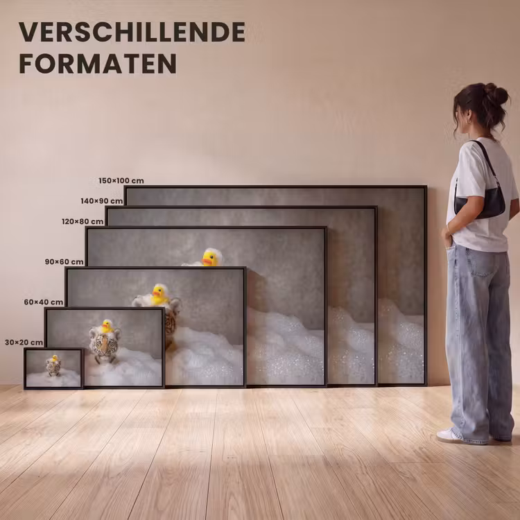 Canvas met lijst - Welpje - Bad - Geel — 7