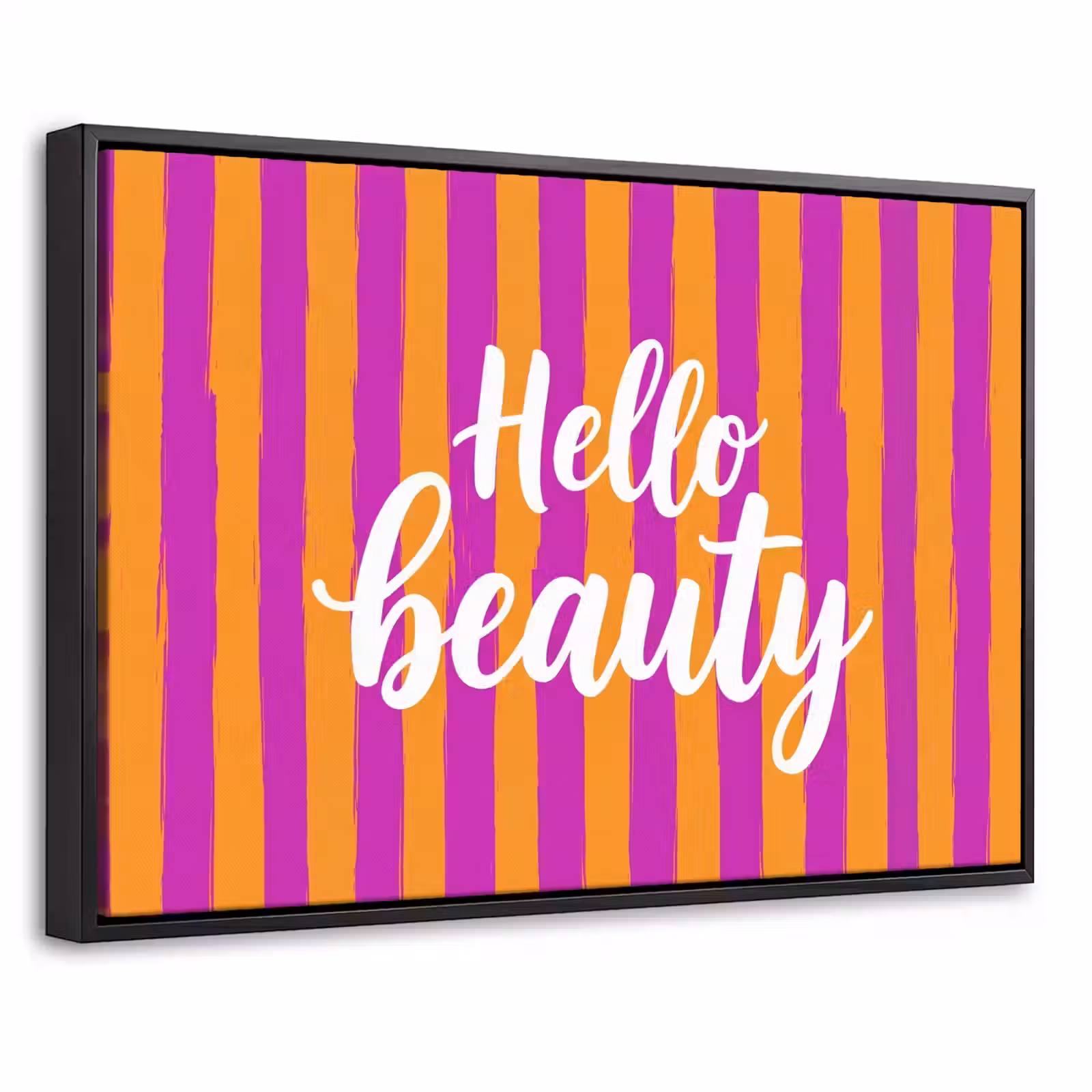 Canvas met lijst - Modern - Hello - Oranje — 1