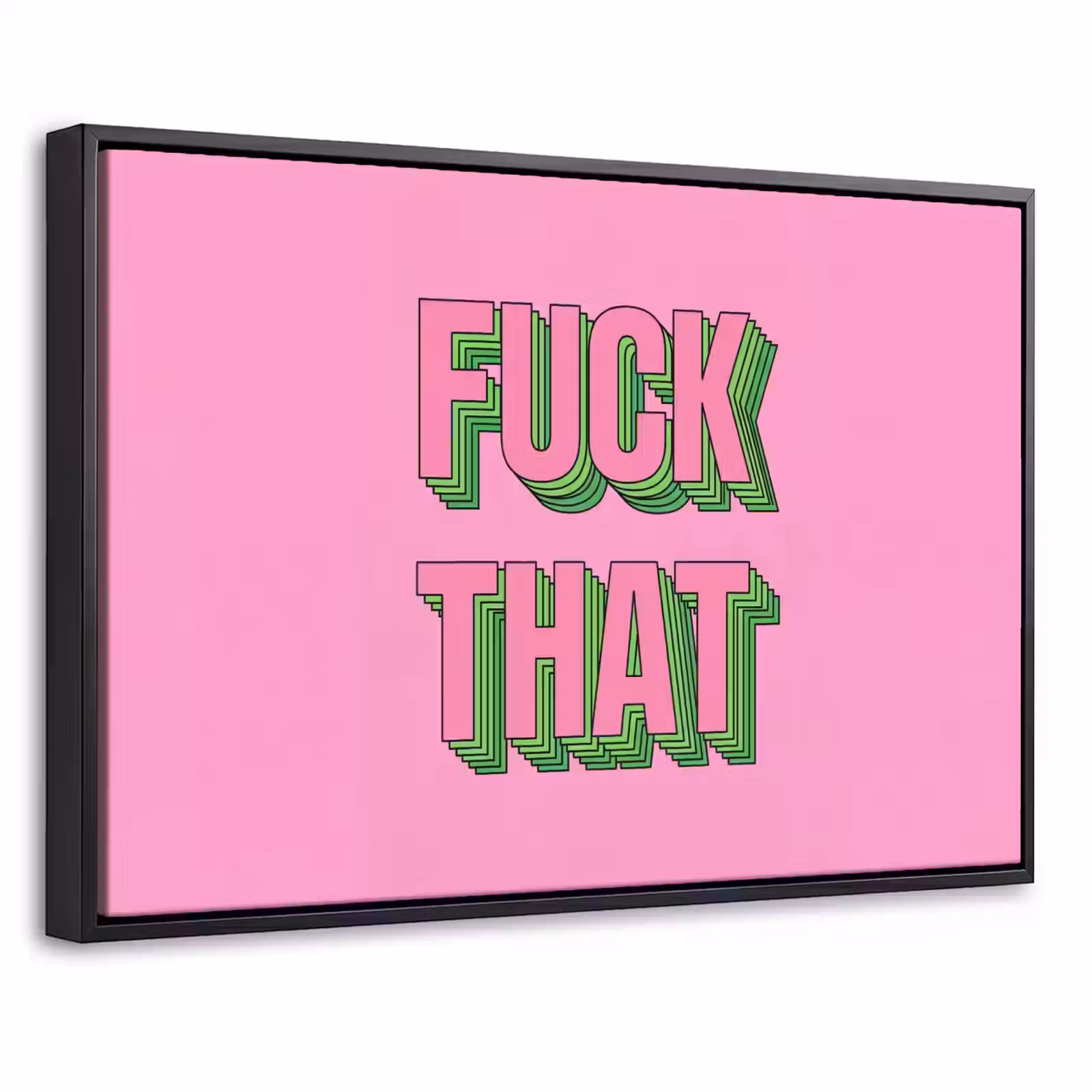 Canvas met lijst - Tekst - Bold - Roze — 1
