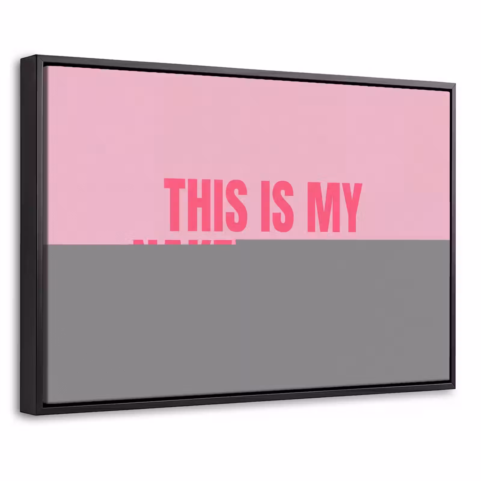 Canvas met lijst - Tekst - Modern - Roze — 1