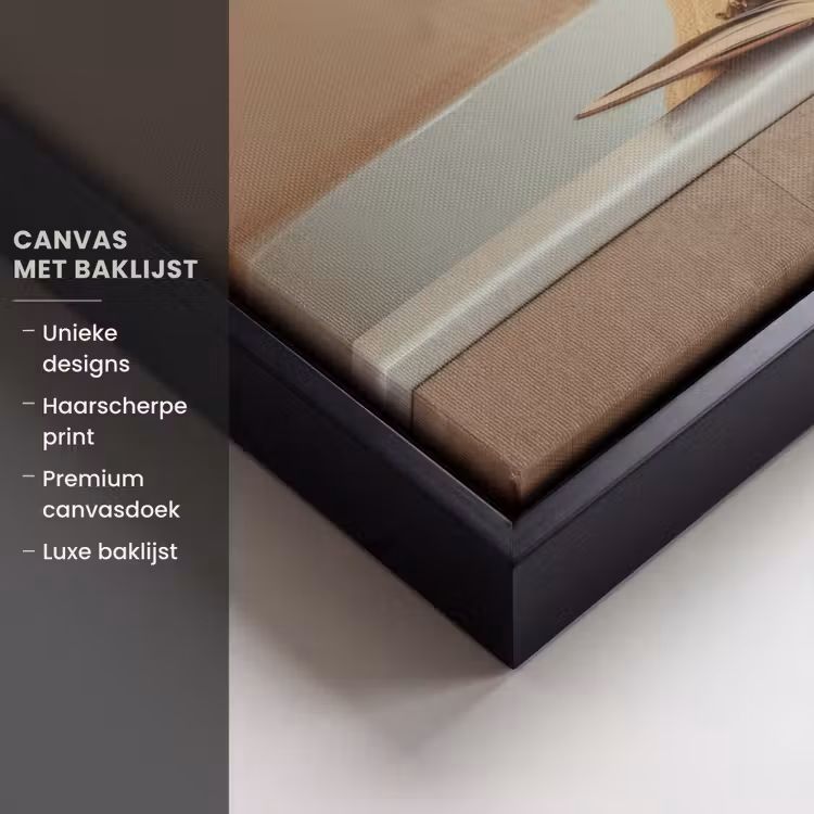 Canvas met lijst - Bad - Hond - Boek - Zonnebril — 5