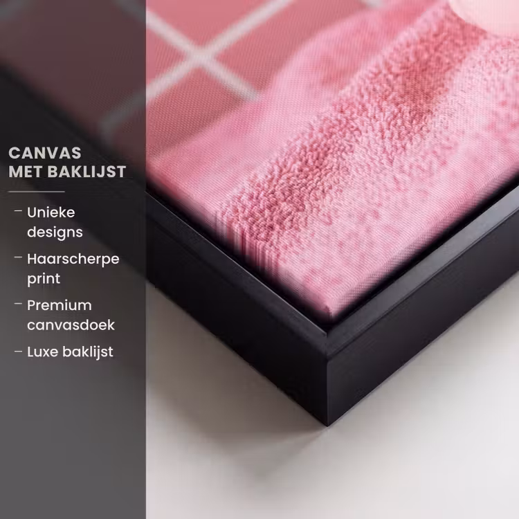 Canvas met lijst - Badeend -Strik - Roze — 5
