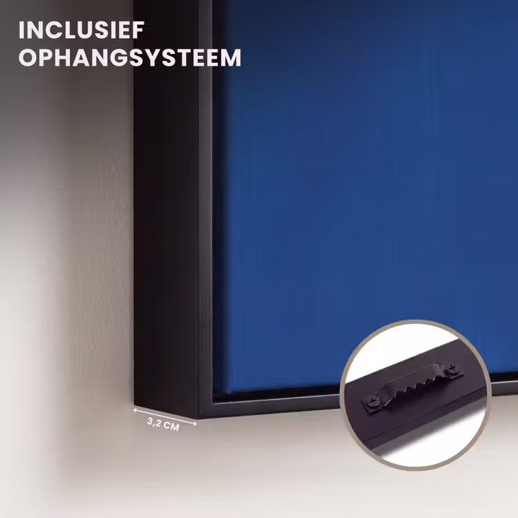 Canvas met lijst - Brutaal - Grappig - Blauw — 3