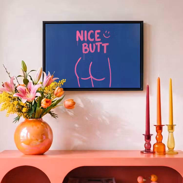 Canvas met lijst - Brutaal - Grappig - Blauw — 4