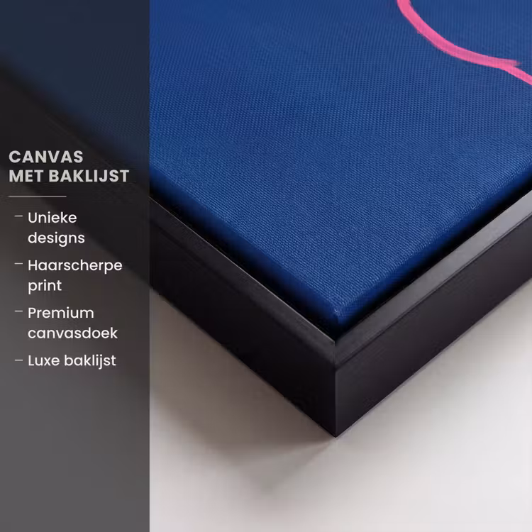 Canvas met lijst - Brutaal - Grappig - Blauw — 5