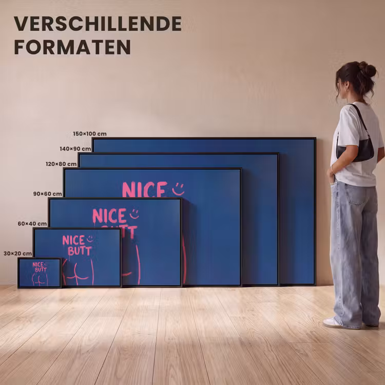 Canvas met lijst - Brutaal - Grappig - Blauw — 7