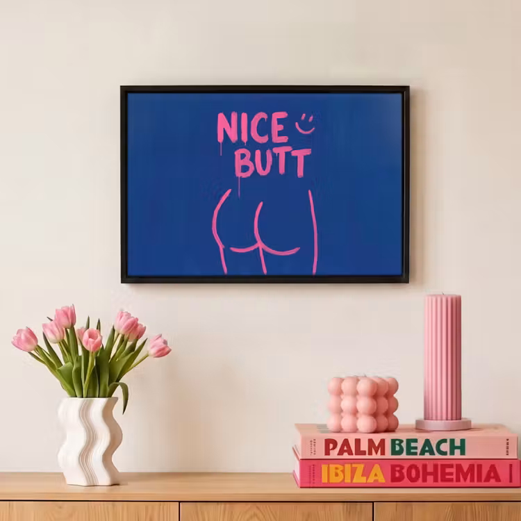 Canvas met lijst - Brutaal - Grappig - Blauw — 8