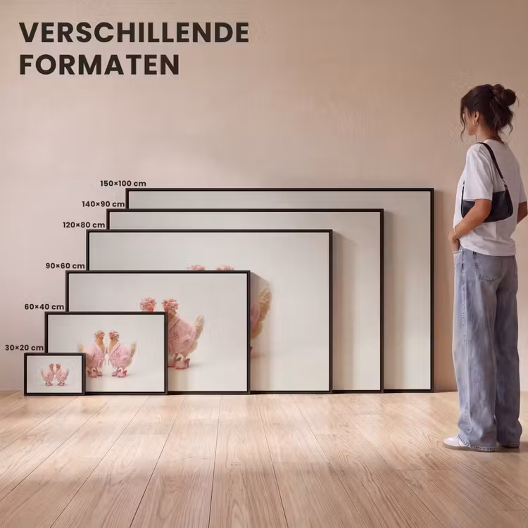 Canvas met lijst - Kippen - Badjas - Krukspelden - Hakken — 7
