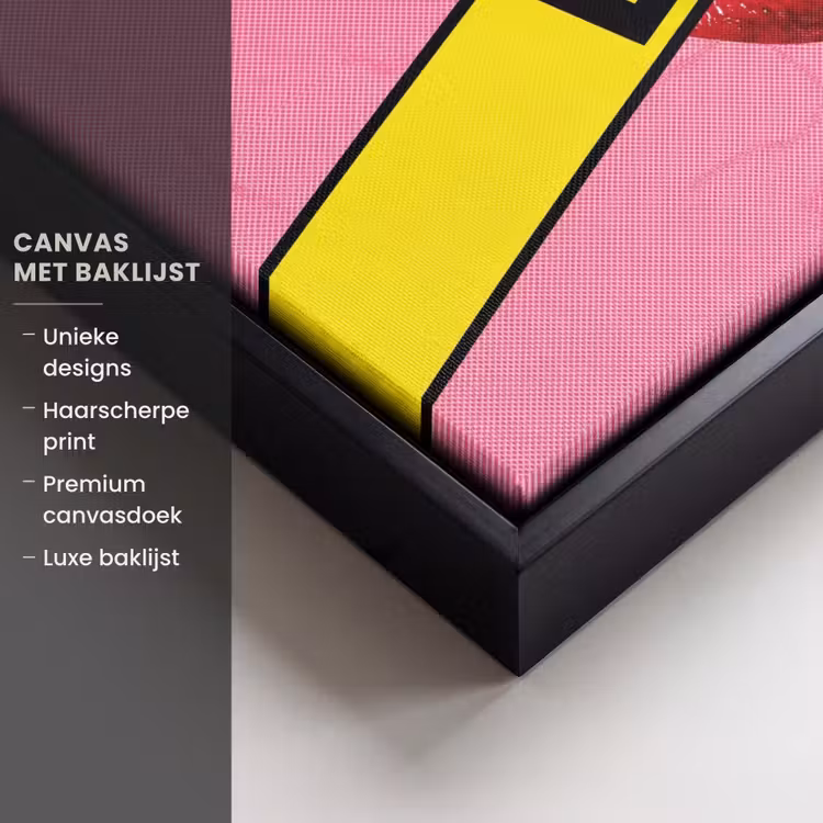Canvas met lijst - Lippen - Tekst - Kleurrijk — 5