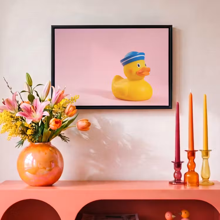 Canvas met lijst - Matroos - Eend - Roze — 4