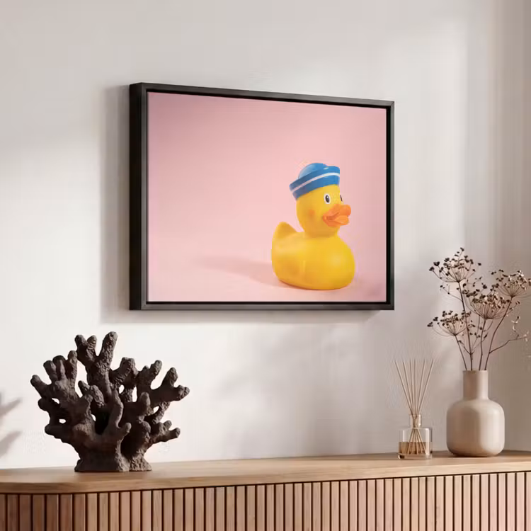 Canvas met lijst - Matroos - Eend - Roze — 6