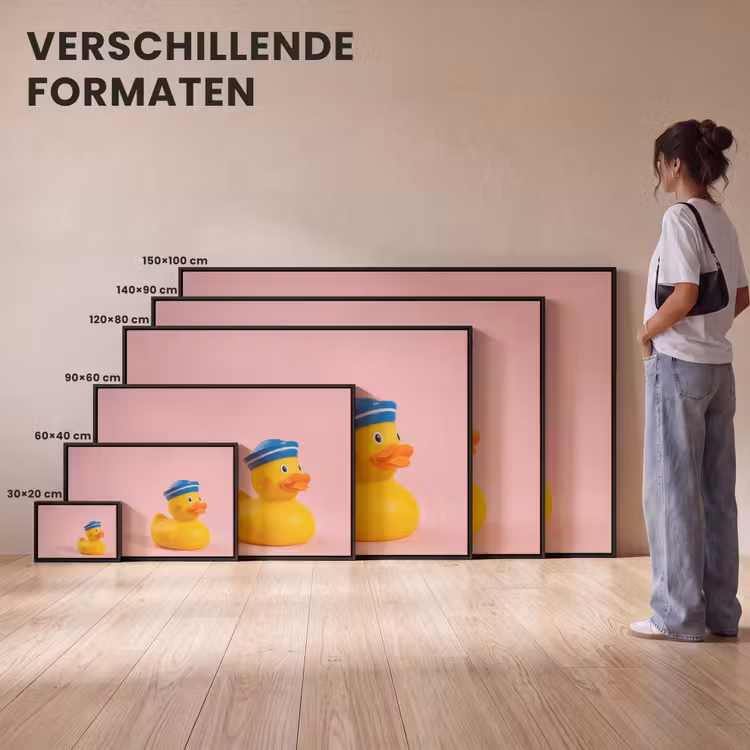 Canvas met lijst - Matroos - Eend - Roze — 7