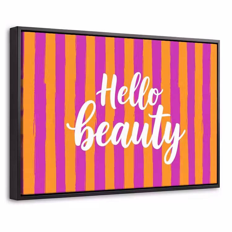 Canvas met lijst - Modern - Hello - Oranje — 1