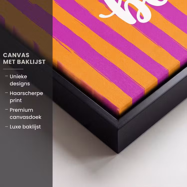 Canvas met lijst - Modern - Hello - Oranje — 5