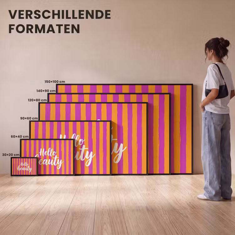 Canvas met lijst - Modern - Hello - Oranje — 7