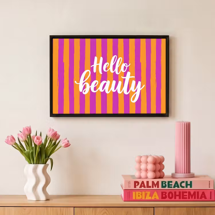 Canvas met lijst - Modern - Hello - Oranje — 8