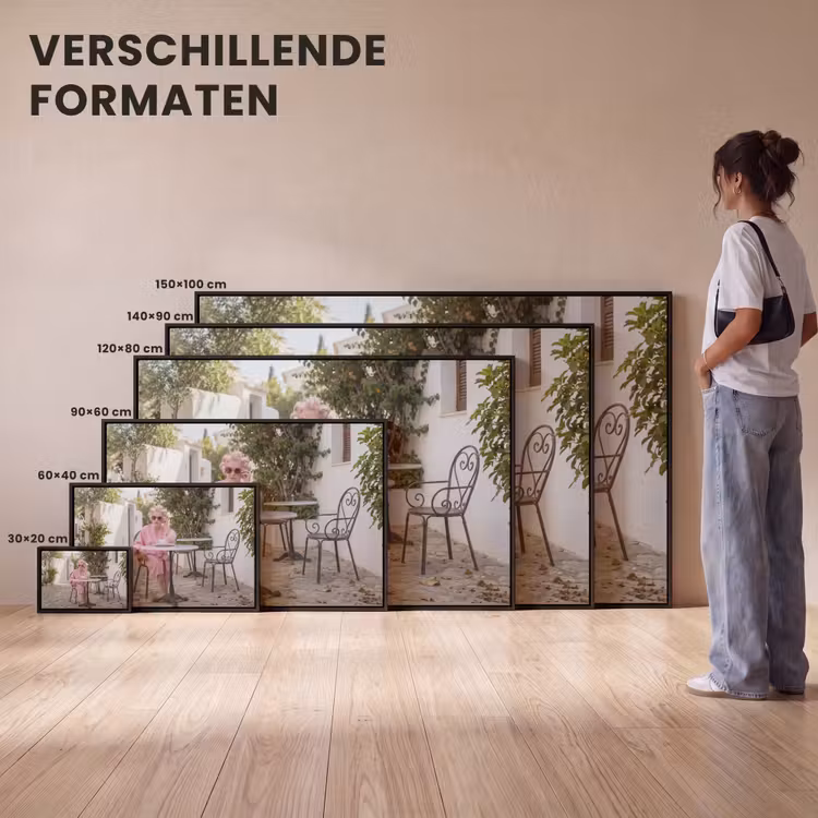 Canvas met lijst - Ochtendjas - Krulspelden - Roze — 7