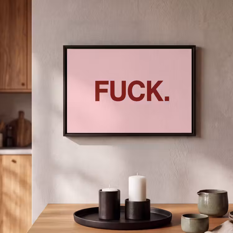 Canvas met lijst - Statement - Krachtig - Roze — 2