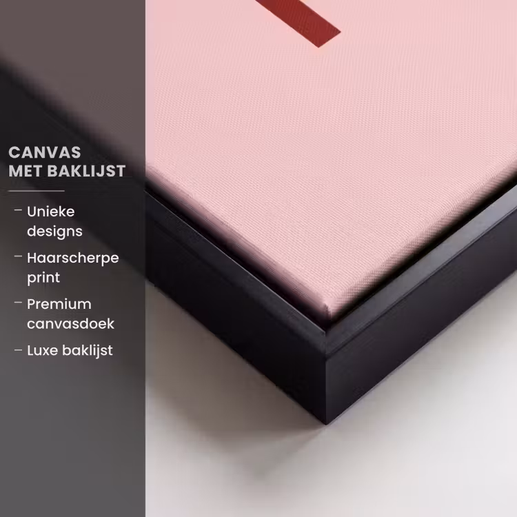Canvas met lijst - Statement - Krachtig - Roze — 5