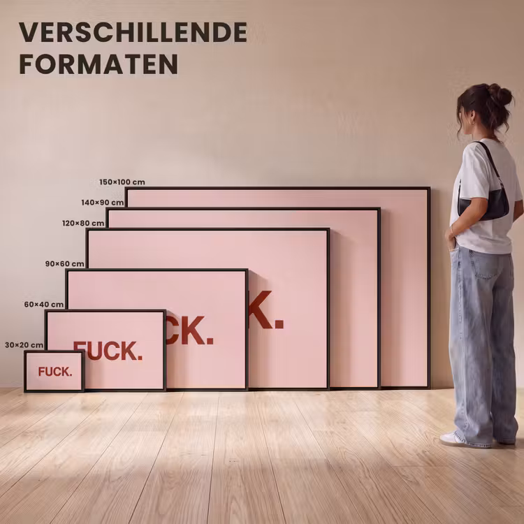 Canvas met lijst - Statement - Krachtig - Roze — 7