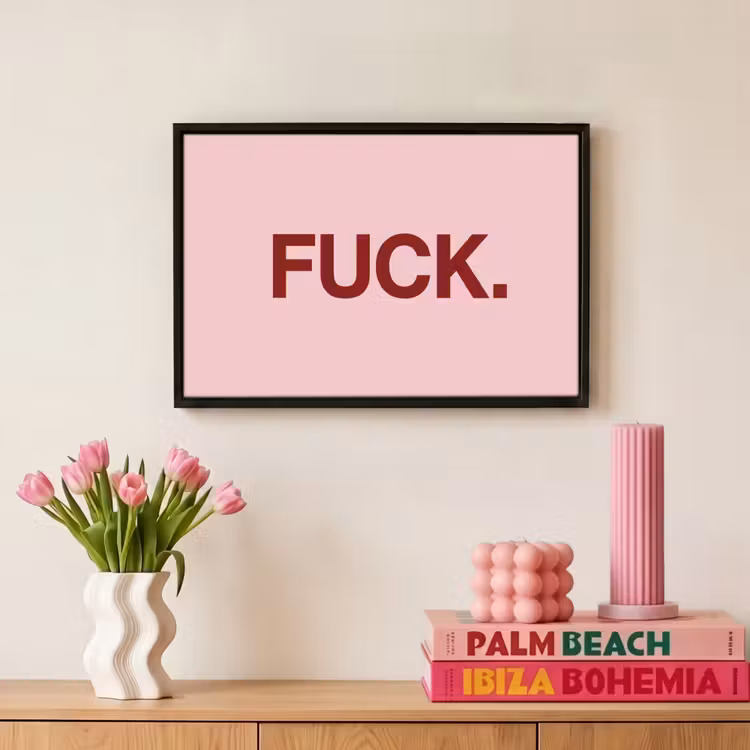 Canvas met lijst - Statement - Krachtig - Roze — 8