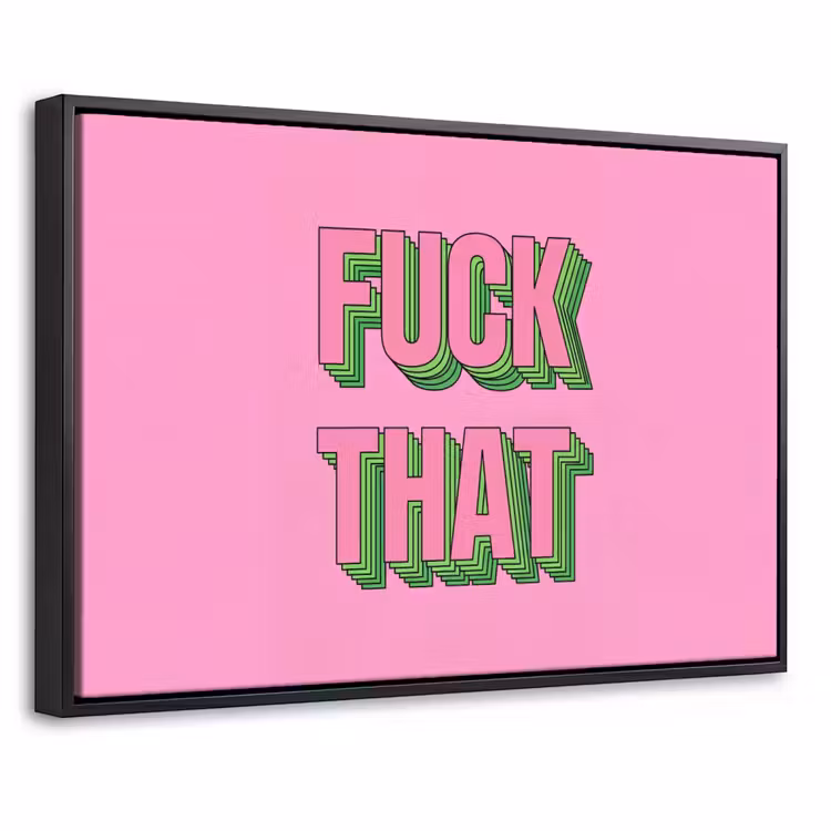 Canvas met lijst - Tekst - Bold - Roze — 1