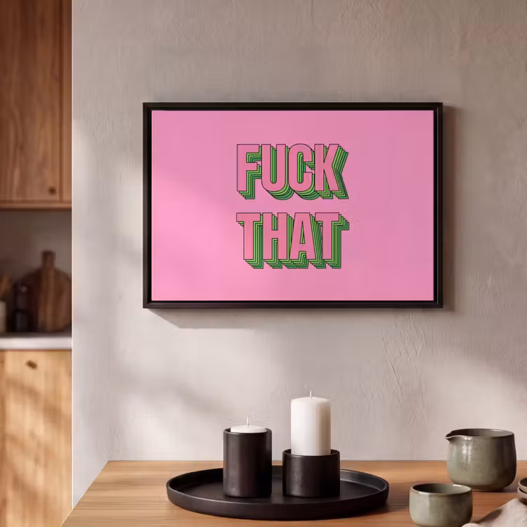 Canvas met lijst - Tekst - Bold - Roze — 2