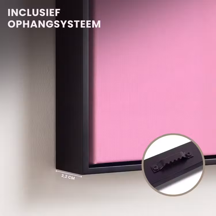 Canvas met lijst - Tekst - Bold - Roze — 3