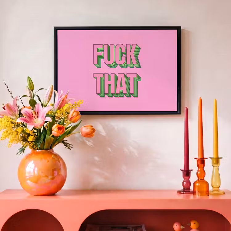 Canvas met lijst - Tekst - Bold - Roze — 4