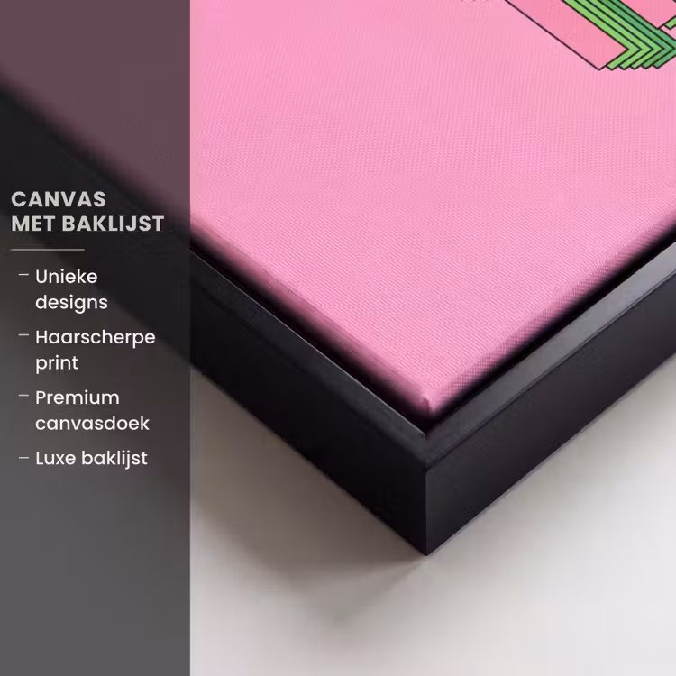 Canvas met lijst - Tekst - Bold - Roze — 5